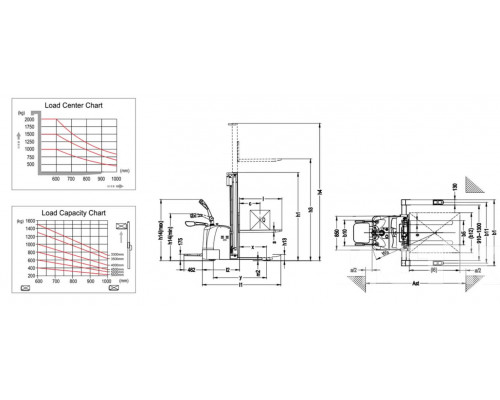 Электроштабелер Xilin CTDK10 / CTDK12 / CTDK15